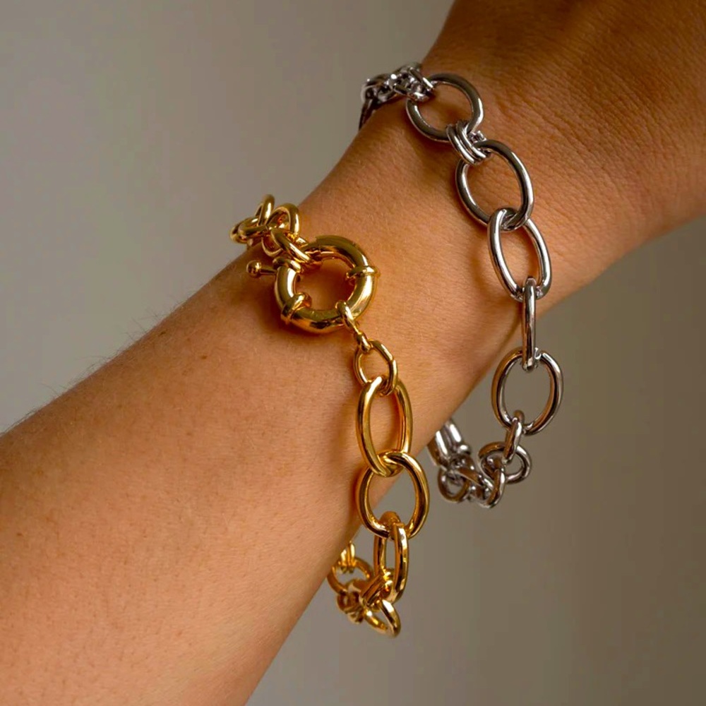 THE CLEO LINK GOLD CHAIN BRACELET